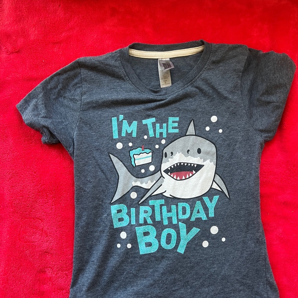 Birthday Boy Shark Graphic Tee